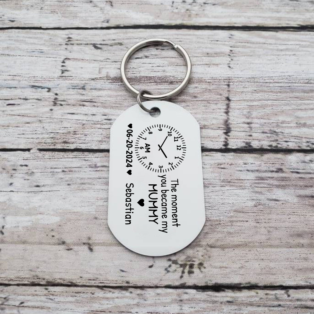Personalized Keychain The Moment You Became My Mommy Custom Gift for Parents | Jessemade