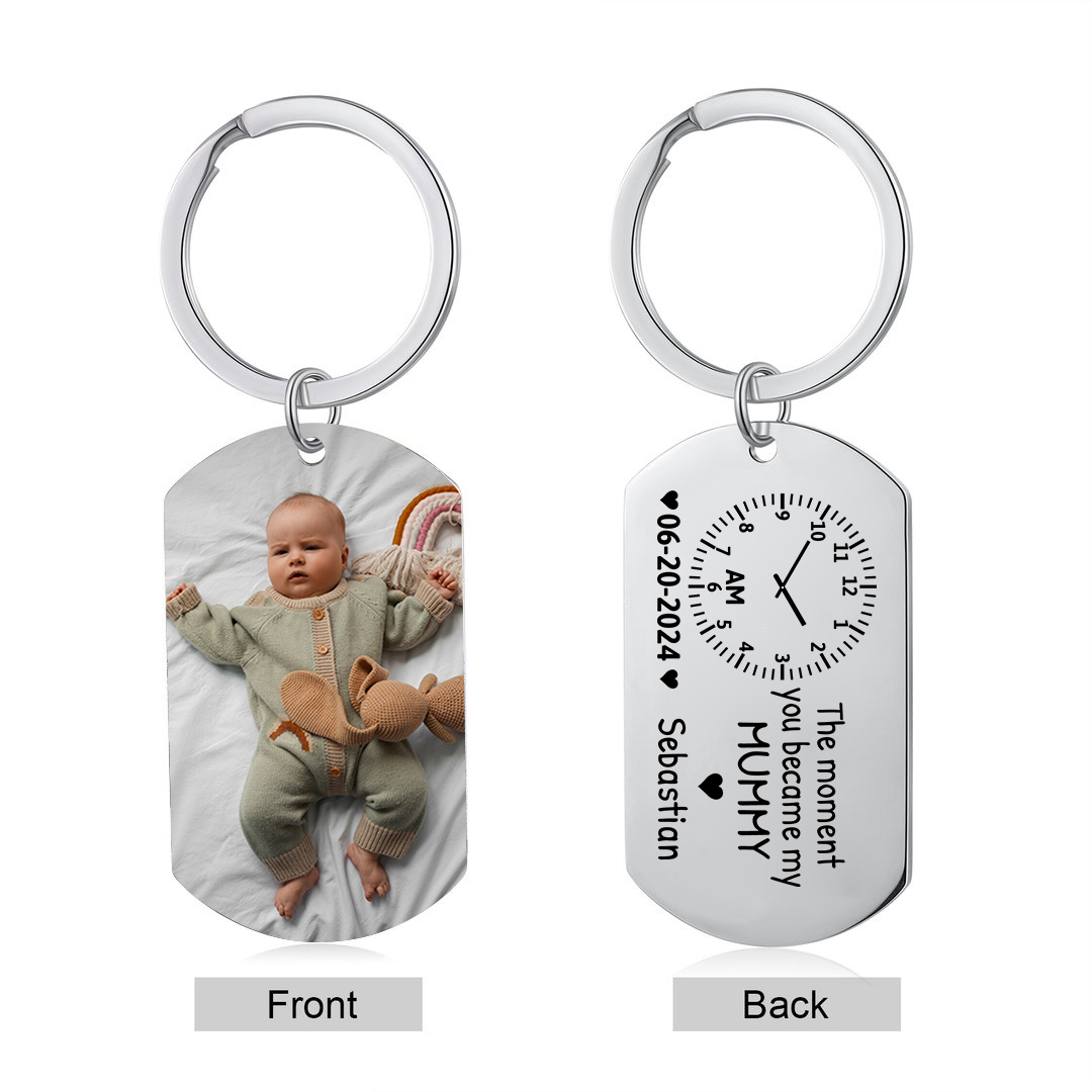 Personalized Keychain The Moment You Became My Mommy Custom Gift for Parents | Jessemade