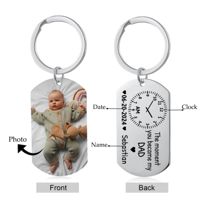 Personalized Keychain The Moment You Became My Mommy Custom Gift for Parents | Jessemade