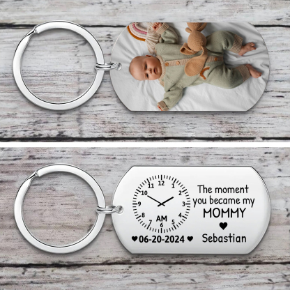 Personalized Keychain The Moment You Became My Mommy Custom Gift for Parents | Jessemade