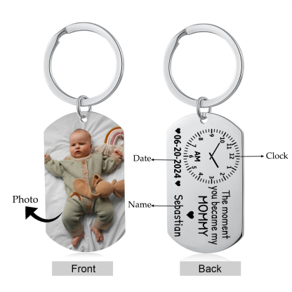 Personalized Keychain The Moment You Became My Mommy Custom Gift for Parents | Jessemade