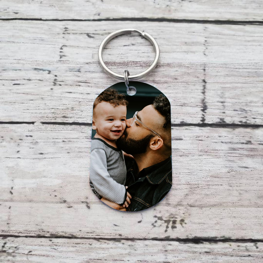 Personalized Photo Keychain This Is What an Awesome Dad Looks Like Gift for Dad | Jessemade