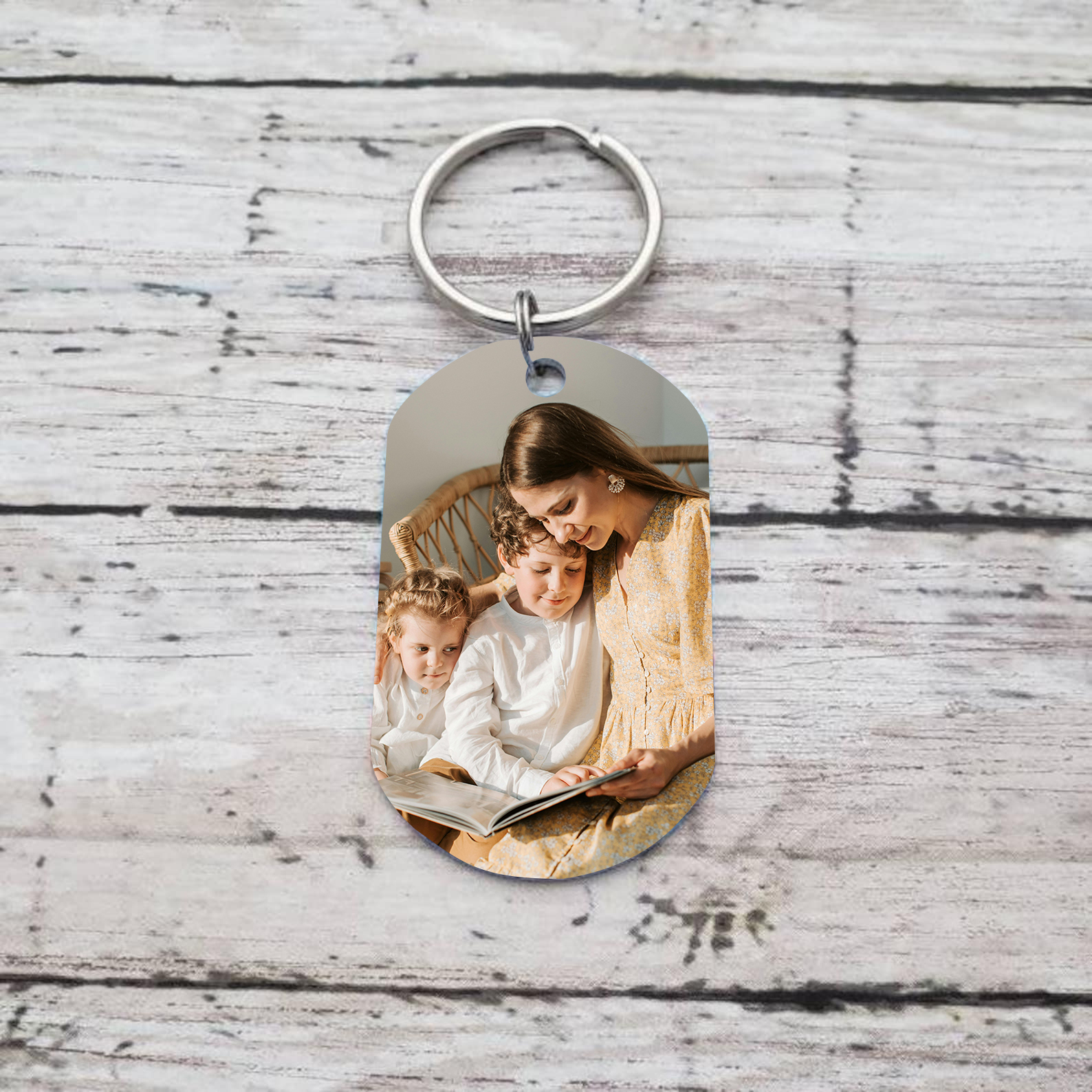 7 Names & 1 Photo- Personalized Stainless Steel Photo Keychain for Mom – Mother’s Day | Jessemade