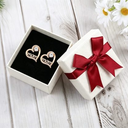 Mom Earrings Diamond Cute Earrings for Mother
