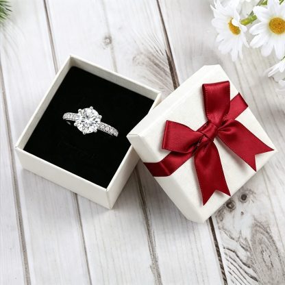 S925 Sterling Silver Diamond Ring Gift Set