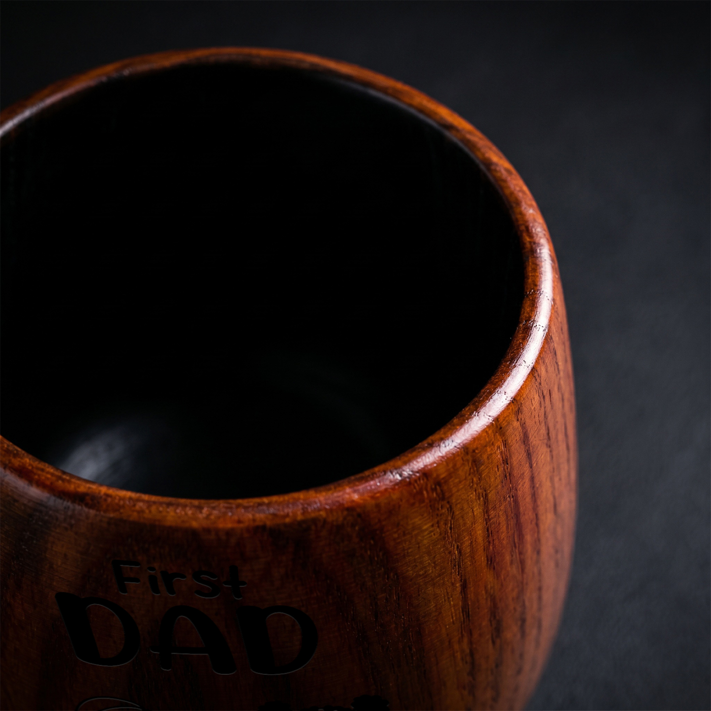 Personalized Wooden Whisky Cup for Dad or Grandpa Custom with 2-16 Children and Names