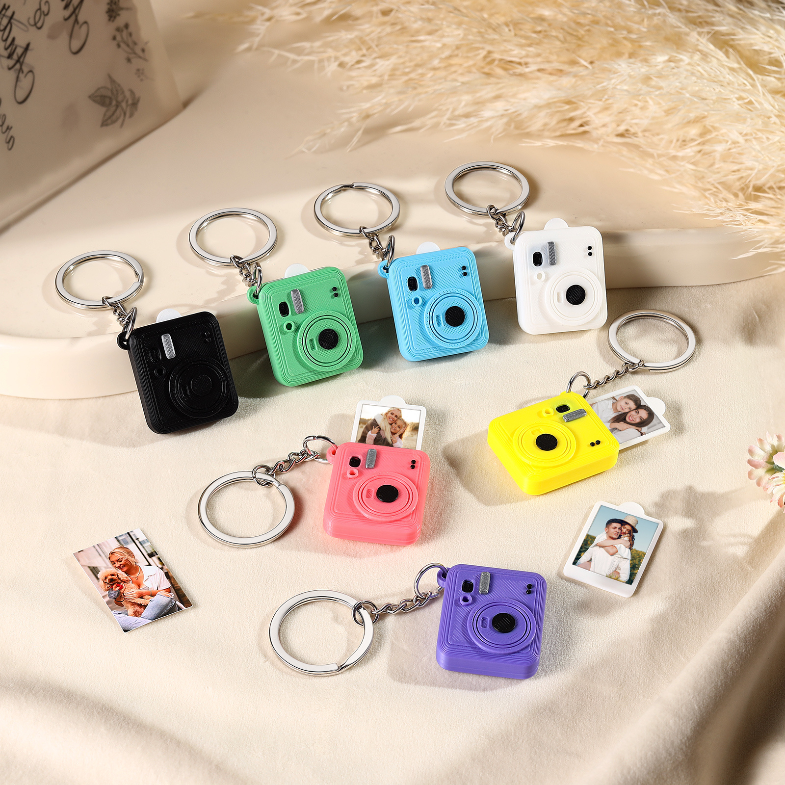 Personalized Mini Camera Keychain Custom With A Pull-Out Photo