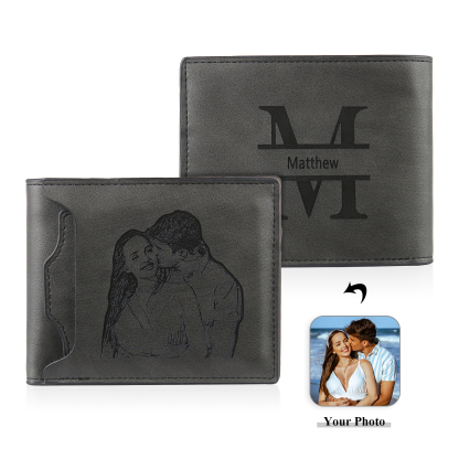 Personalized Wallet and Accessories Set with Custom Photo, Name & Keychain – Valentine’s Gift for Him | Jessemade