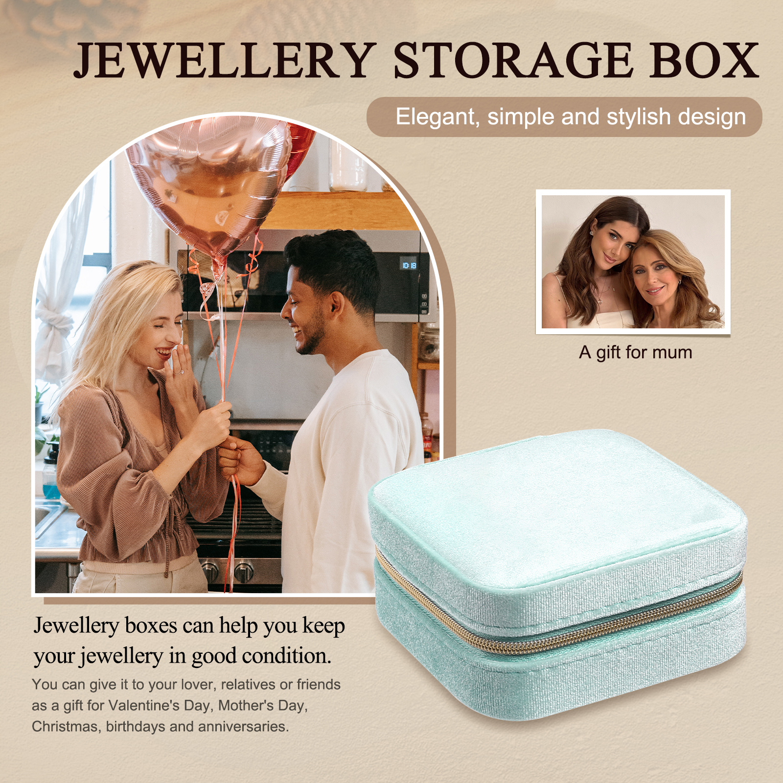 Jewelry Storage Box In Various Colors