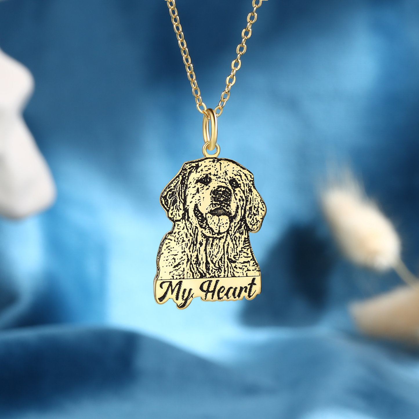 Personalised Pet Necklace – Custom Name & Photo Heart Pendant Gift For Dog Lovers | Jessmade