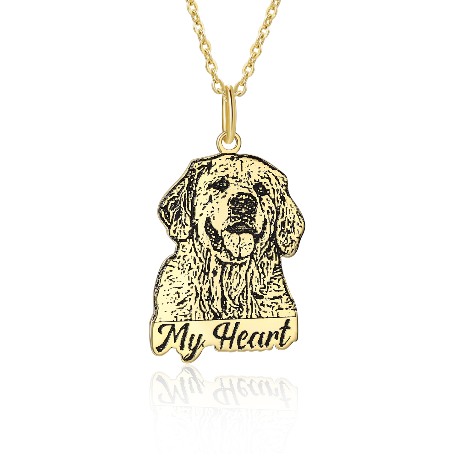 Personalised Pet Necklace – Custom Name & Photo Heart Pendant Gift For Dog Lovers | Jessmade