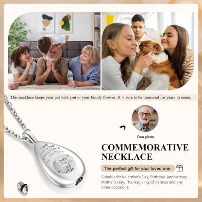 Personalised Memorial Necklace with Custom Photo Stainless Steel Necklace Gift for Loved Ones | Jessemade