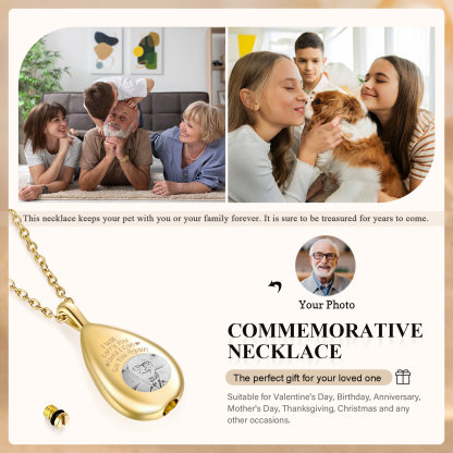 Personalised Memorial Necklace with Custom Photo Stainless Steel Necklace Gift for Loved Ones | Jessemade