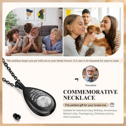 Personalised Memorial Necklace with Custom Photo Stainless Steel Necklace Gift for Loved Ones | Jessemade