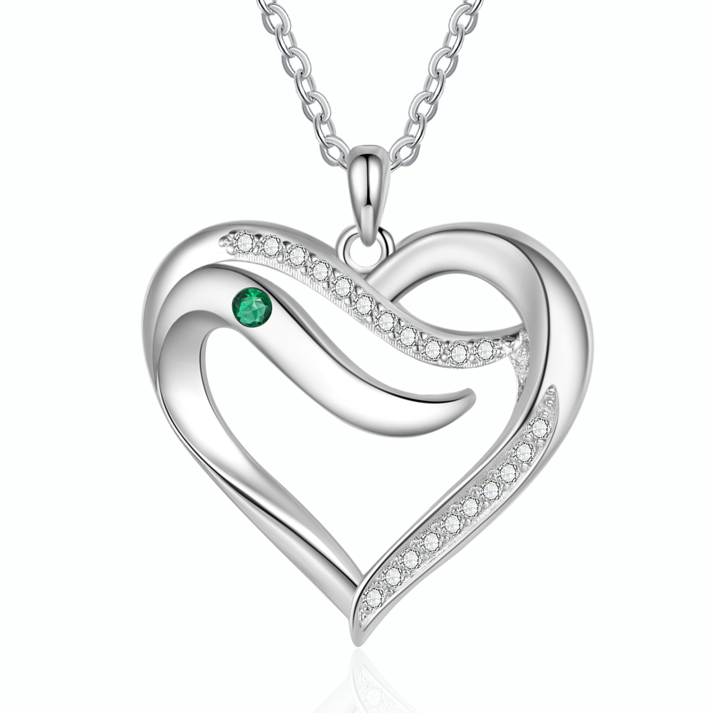 Personalised Necklace with 1 Name & 1 Birthstone Pendant - Christmas Gift for Mum/Wife | Jessemade