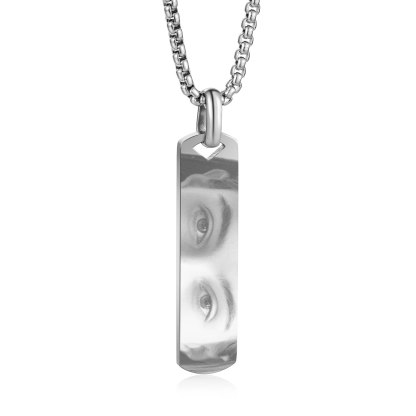 Personalized Eye Photo Necklace - Custom Eye Photo Pendant in Silver,