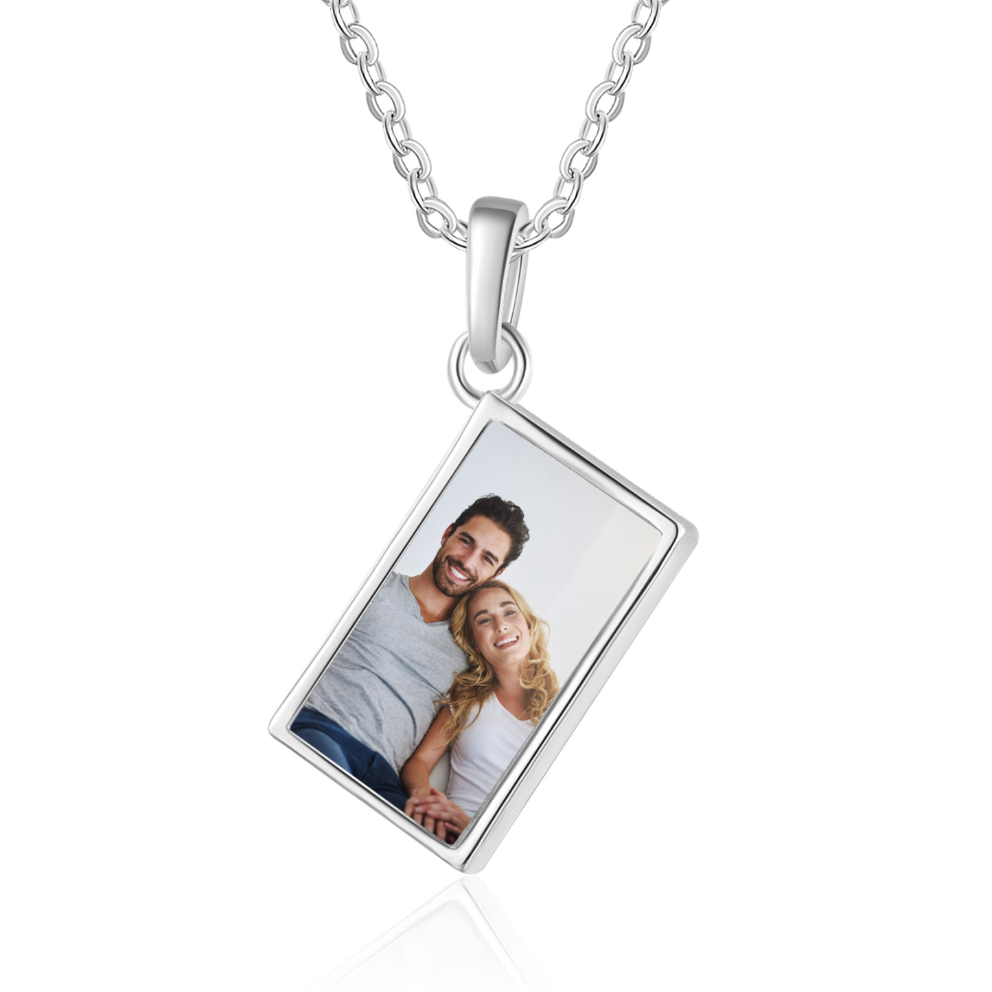 Personalised Envelope Pendant Necklace - Customised with 1 Photo & 1 Birthstone, Available in 4 Colours, Valentine’s Day Gift for Couple | Jessemade