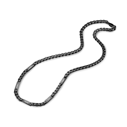 5 names - Personalized Engraved Bar necklace – Unique Name Bar Stainless Steel Chain for Dad