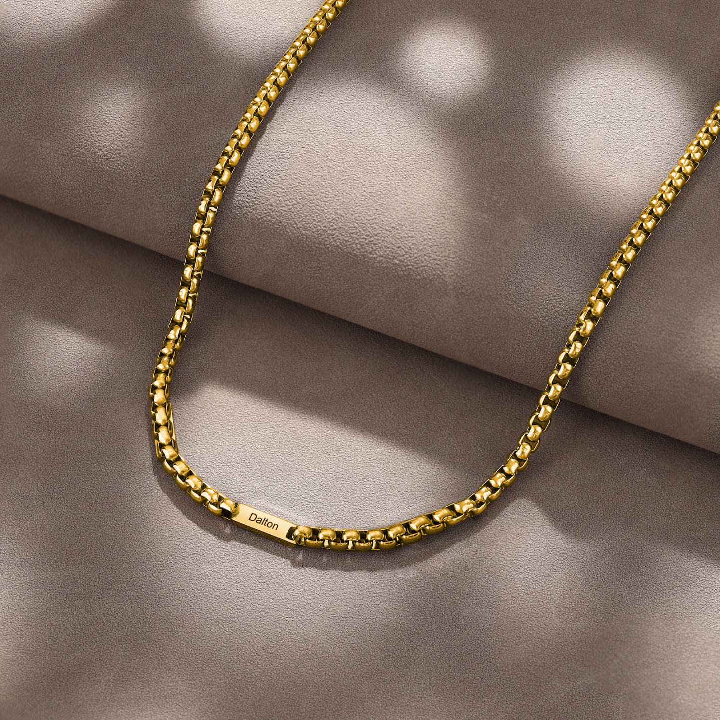 1 name - Personalized Engraved Bar necklace – Unique Name Bar Stainless Steel Chain for Dad