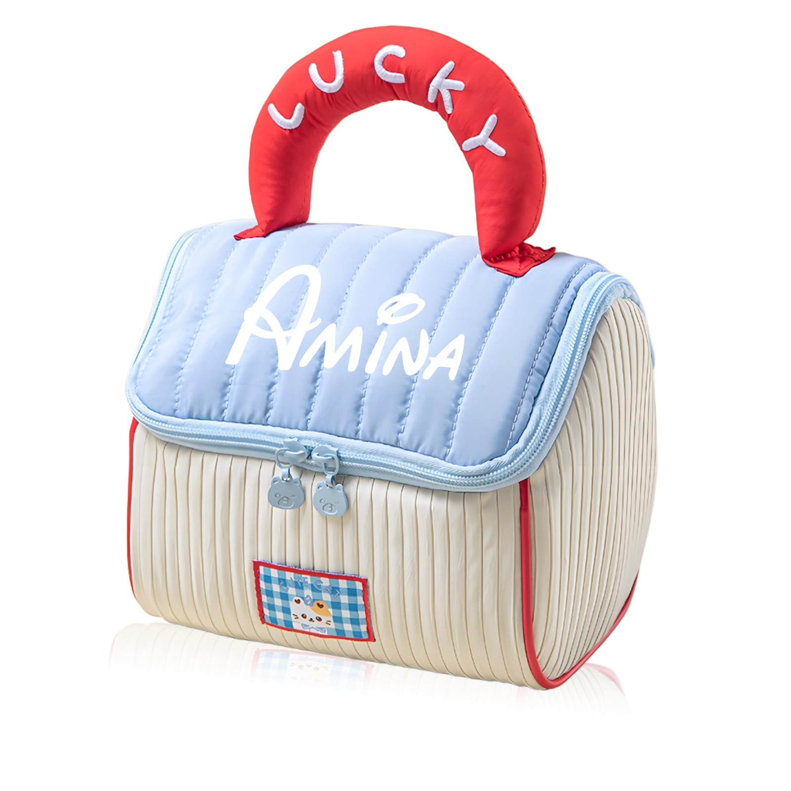 Personalized Custom Name Makeup Bag with Signature Handle
