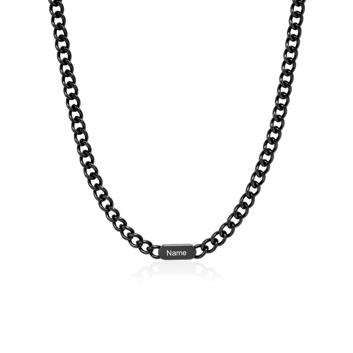 Personalized Men’s Stainless Steel Necklace Custom With 1-6 Engraved Names Gift For Dad Husband