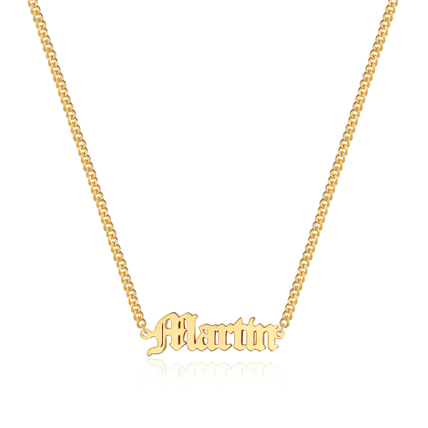 Personalized Gothic Men's Necklace with 1-5 Names