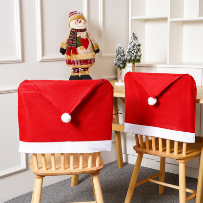 Festive Family Chair Cover with Santa Hats Perfect Christmas Gift
