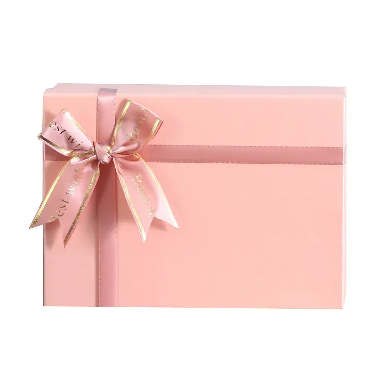 Marble Pattern Gift Box with Rustic Twine Bow