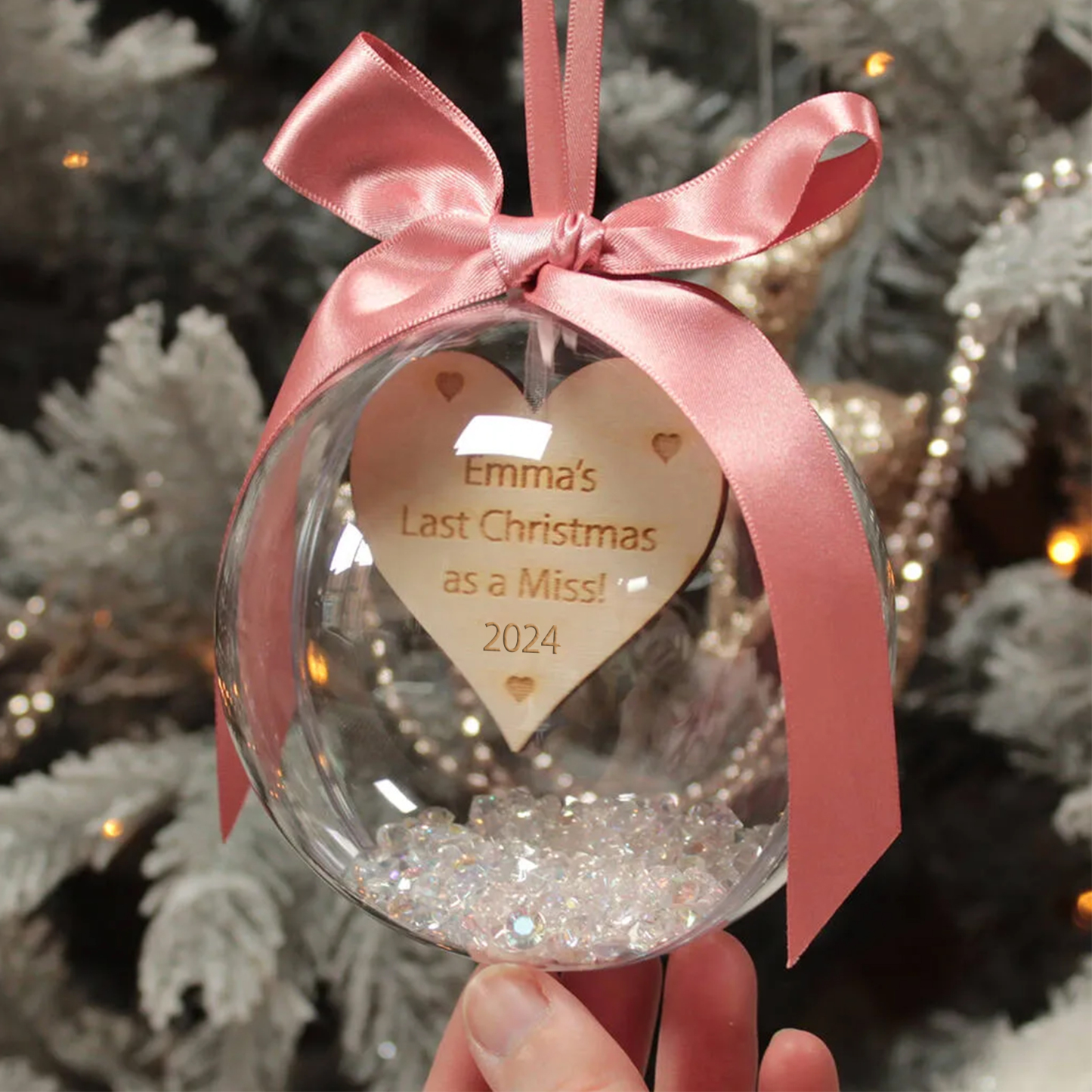 Personalized Christmas Gift Custom Message Decoration Ball Christmas Ornament For your Family