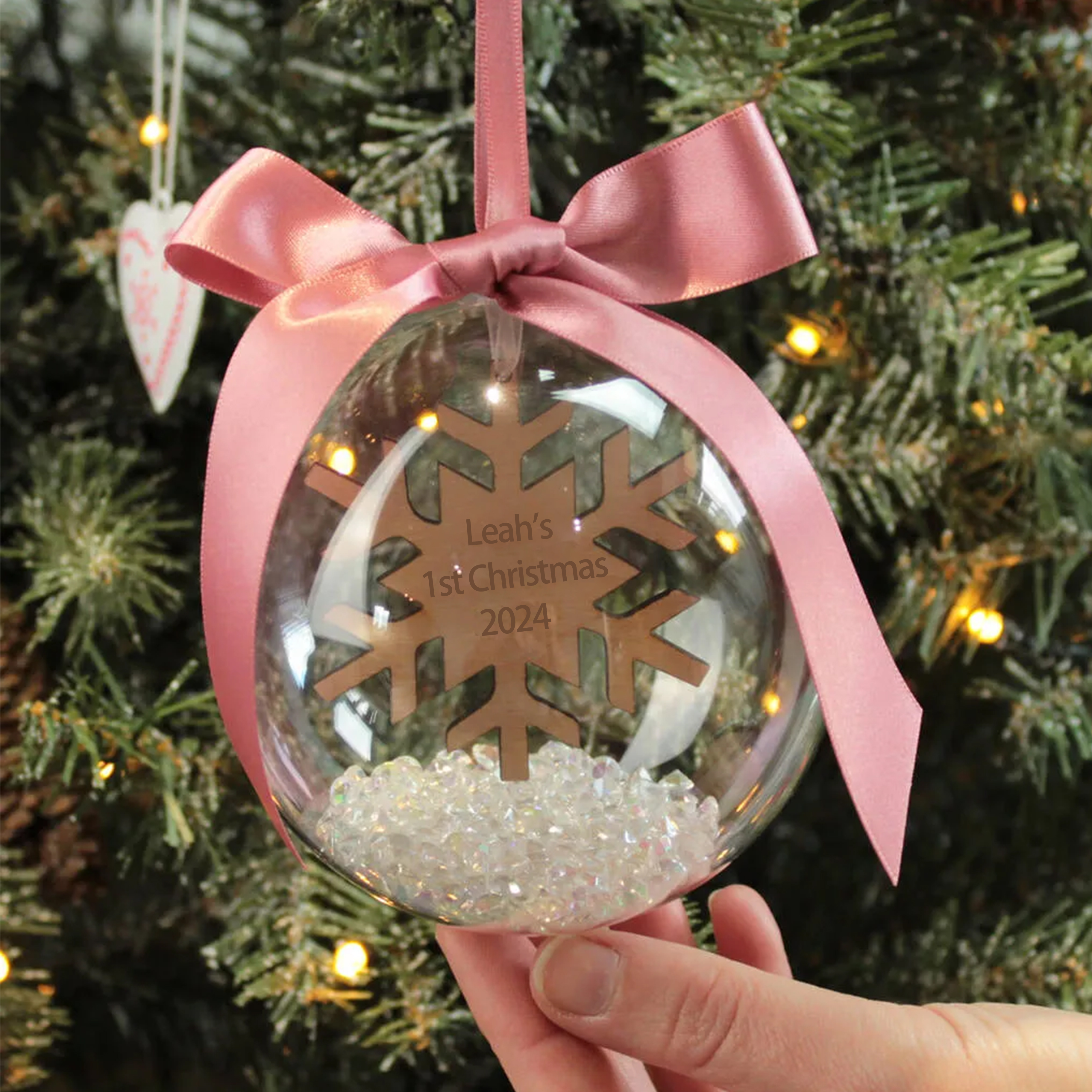Personalized Photo Decoration Transparent Ball Christmas Ornament Personalized Memory Gift