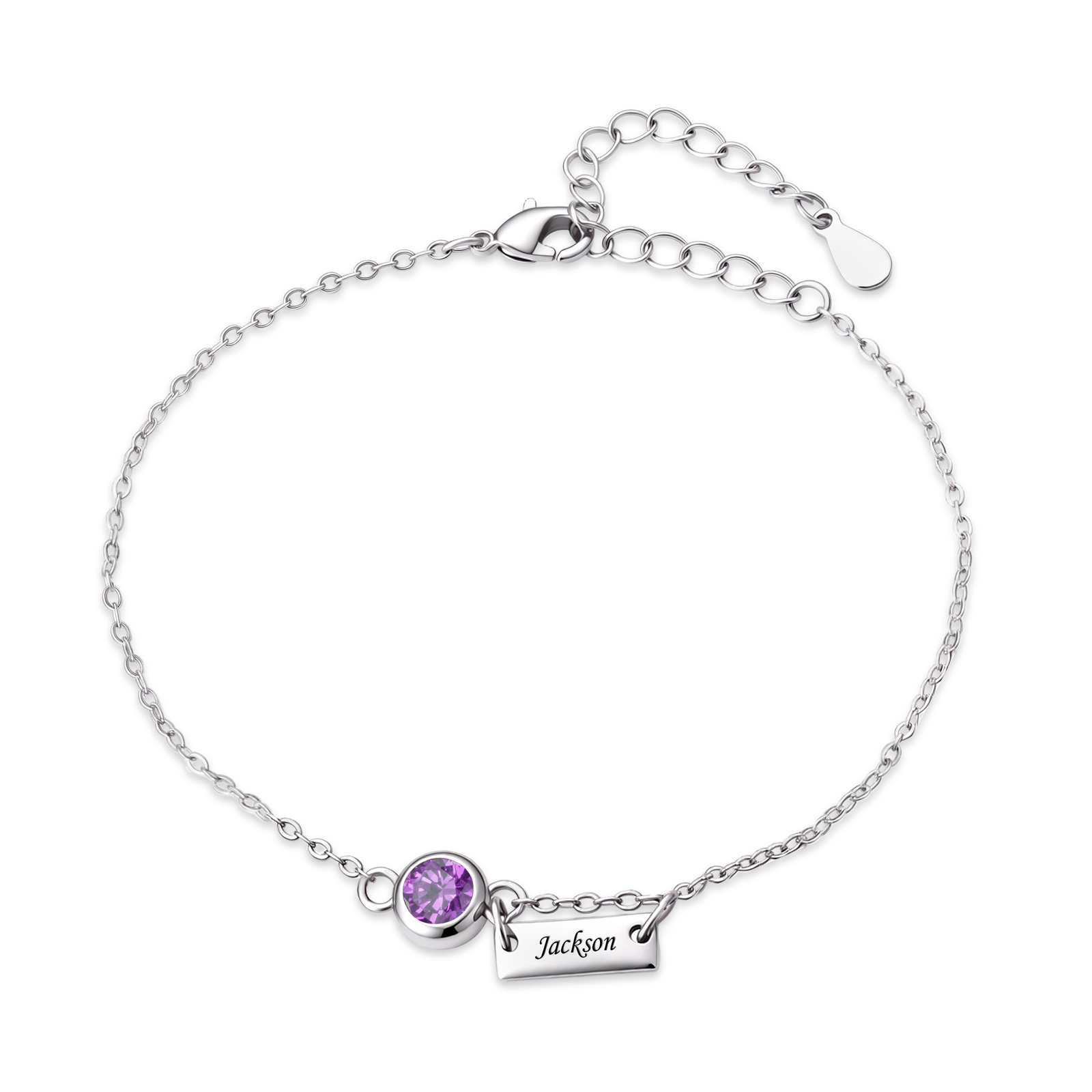 Personalized Name Bracelet Custom with 1 to 6 Names and Birthstones – Birthday Gift, Mother’s Day Gift for Mom and Grandma | Jessemade