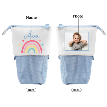 Personalized Pencil Case Custom Name and Photo Pencil Case Back to School Gift for Boys/Girls