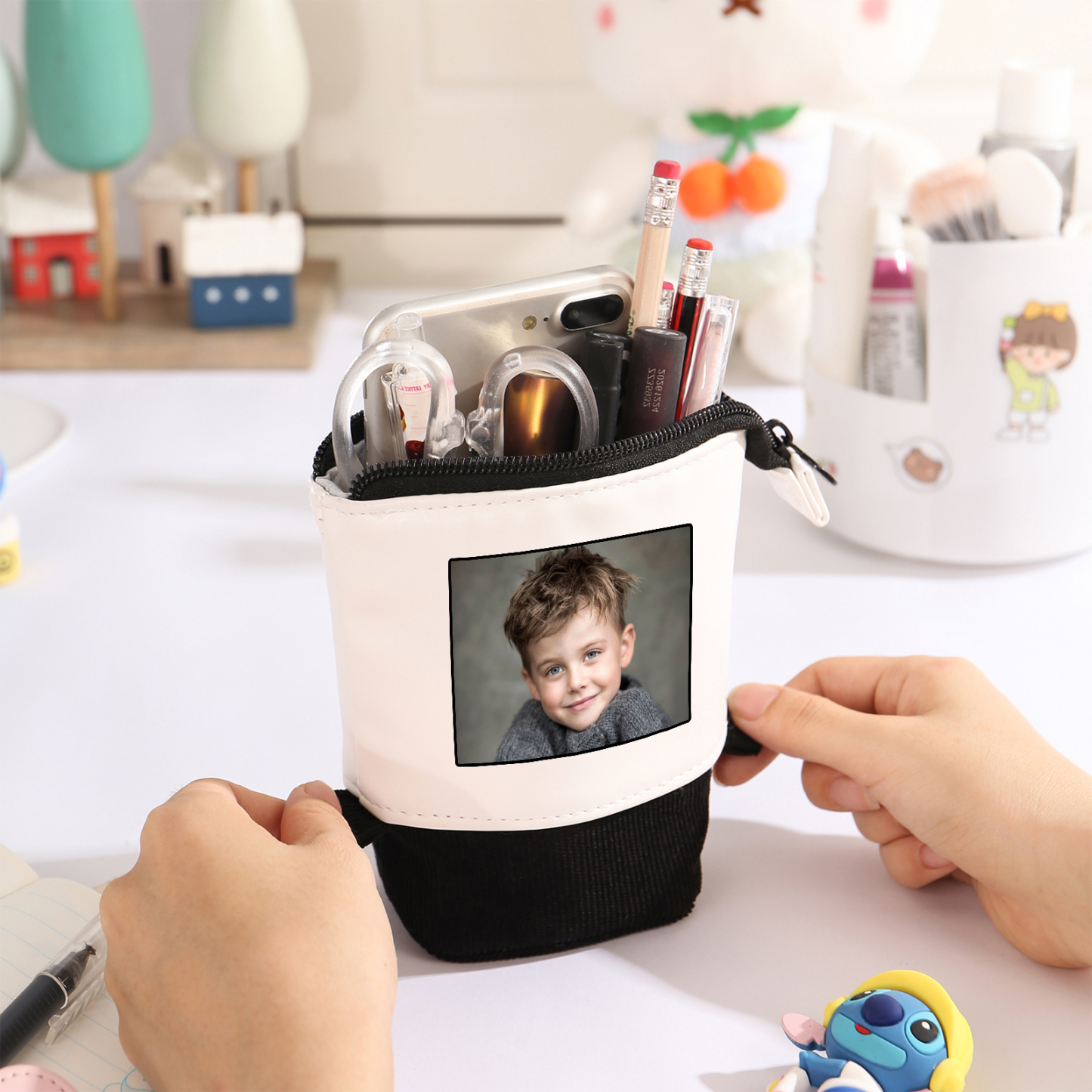 Personalized Pencil Case Custom Name and Photo Pencil Case Back to School Gift for Boys/Girls