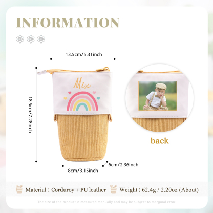 Personalized Pencil Case Custom Name and Photo Pencil Case Back to School Gift for Boys/Girls