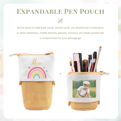 Personalized Pencil Case Custom Name and Photo Pencil Case Back to School Gift for Boys/Girls
