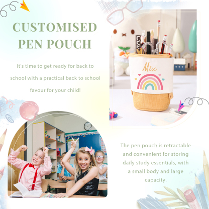 Personalized Pencil Case Custom Name and Photo Pencil Case Back to School Gift for Boys/Girls