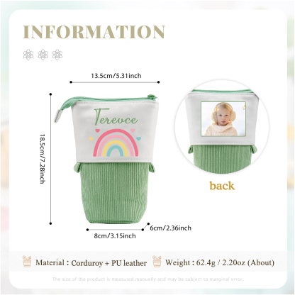 Personalized Pencil Case Custom Name and Photo Pencil Case Back to School Gift for Boys/Girls