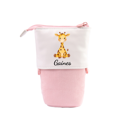 Personalized Pencil Case Customized With Name And Animal Type Pu Leather Pencil Case Back To School Gift For Kids