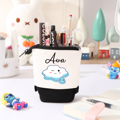 Personalized Pencil Case Custom Name Cloud Pencil Case Back To School Gift For Boy/Girl