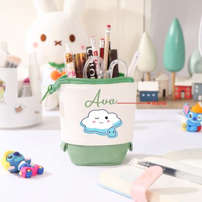 Personalized Pencil Case Custom Name Cloud Pencil Case Back To School Gift For Boy/Girl