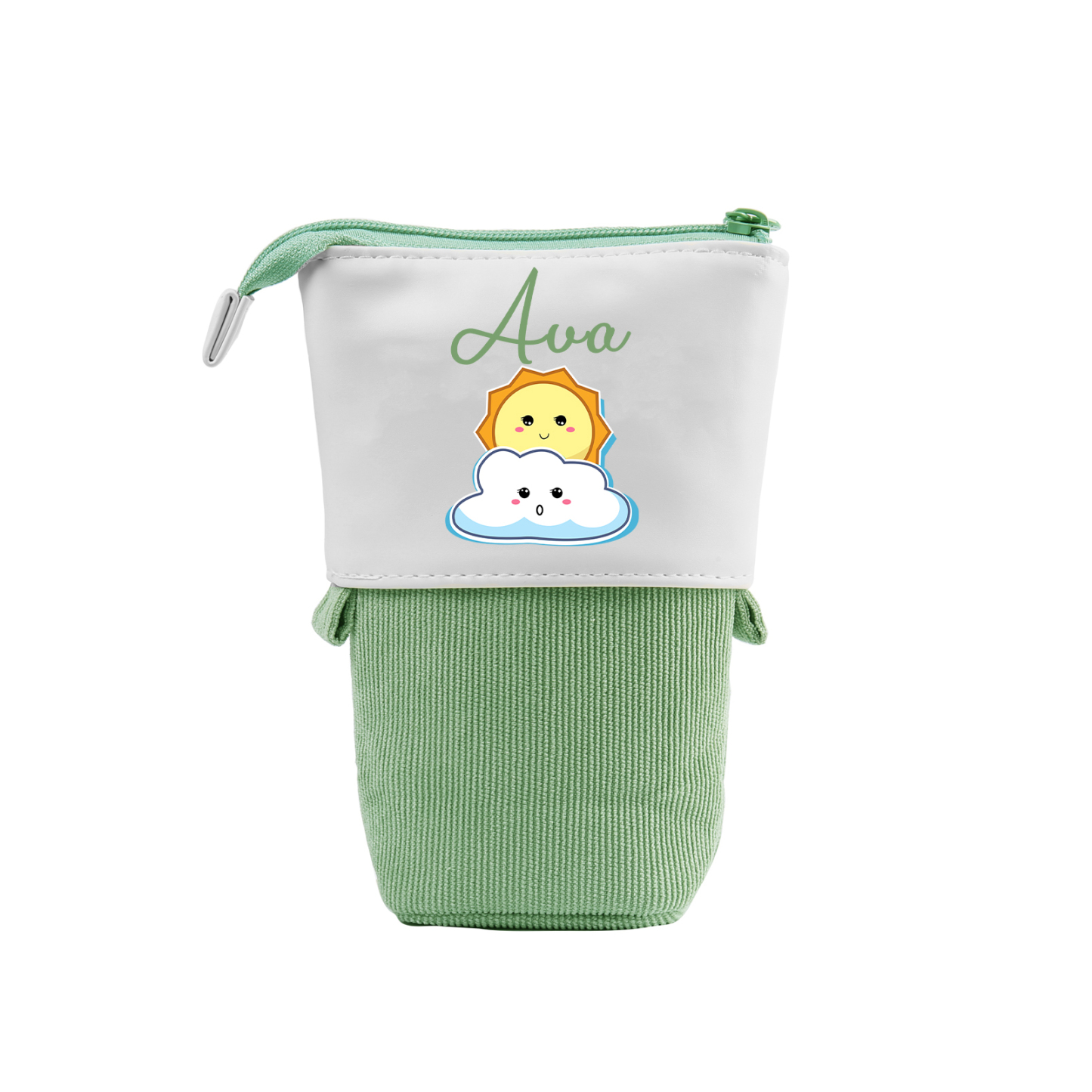 Personalized Pencil Case Custom Name Sun Pencil Case Back to School Gift for Boys/Girls