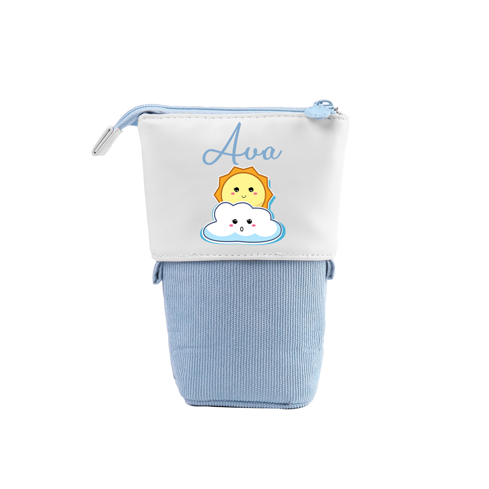 Personalized Pencil Case Custom Name Sun Pencil Case Back to School Gift for Boys/Girls