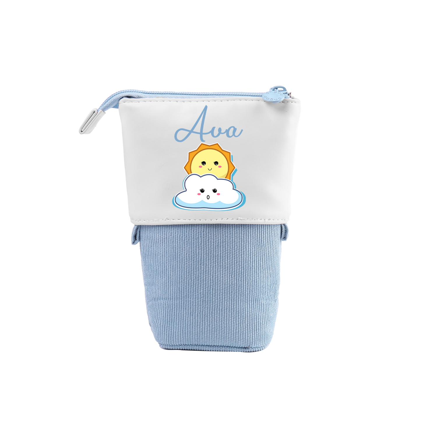 Personalized Pencil Case Custom Name Sun Pencil Case Back to School Gift for Boys/Girls