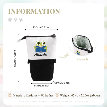 Personalized Pencil Case Custom Name And Animal Pencil Case Back To School Gift For Boys And Girls