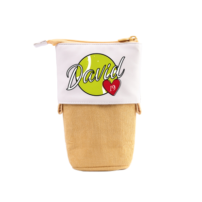 Personalized Pencil Case Customized Name & Ball & Number Pencil Case Back to School Gift for Boys Girls