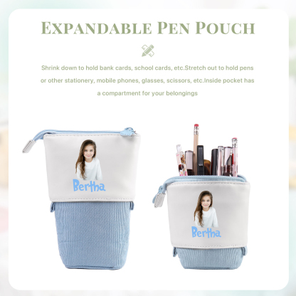 Personalized Pencil Case Custom Name And Photo Pencil Case Back To School Gift For Boys Girls 