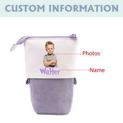 Personalized Pencil Case Custom Name And Photo Pencil Case Back To School Gift For Boys Girls 