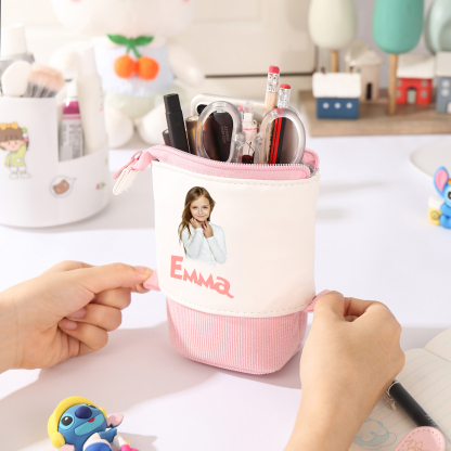 Personalized Pencil Case Custom Name And Photo Pencil Case Back To School Gift For Boys Girls 