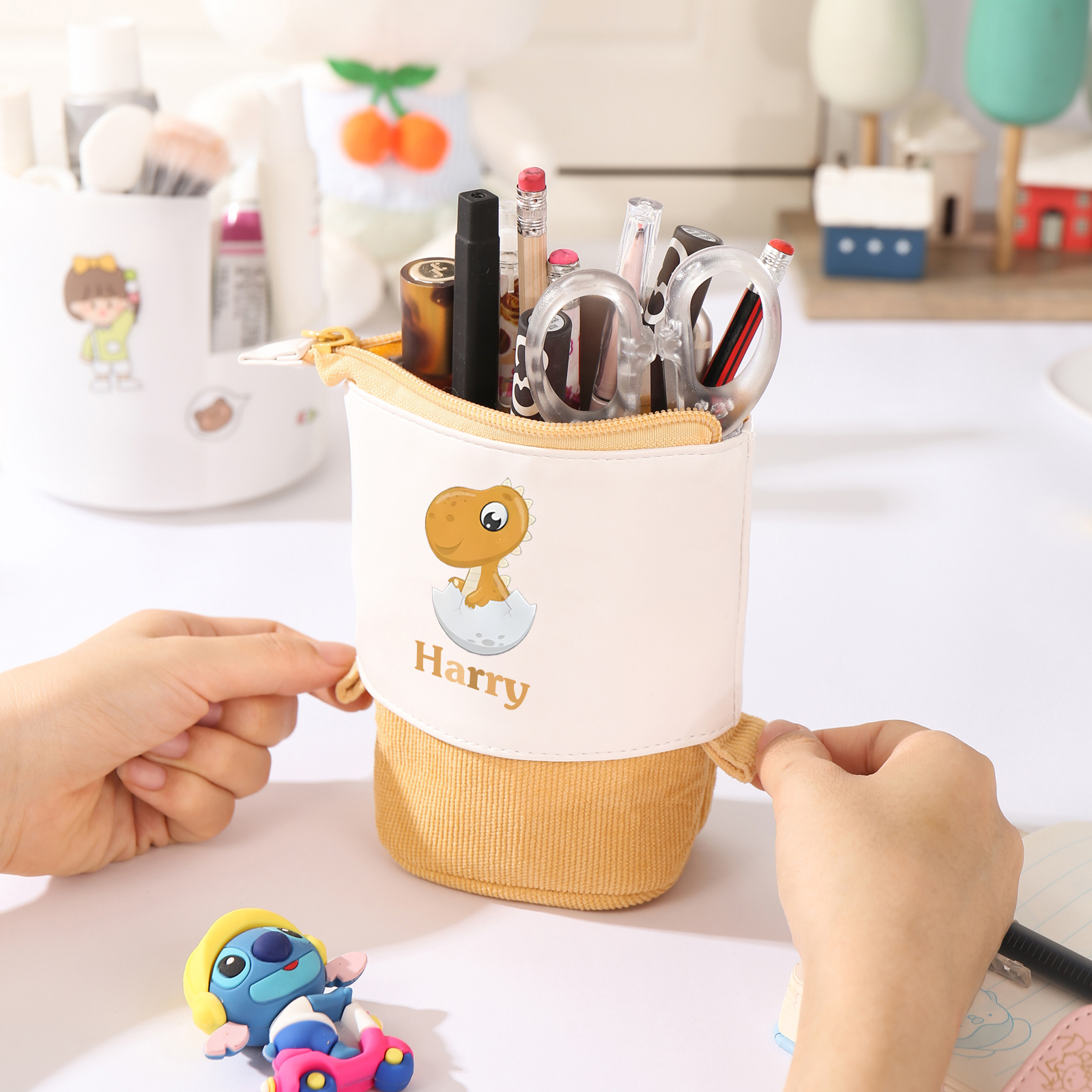 Personalized Pencil Case Custom Name And Dinosaur Pencil Case Back To School Gift For Boys Girls