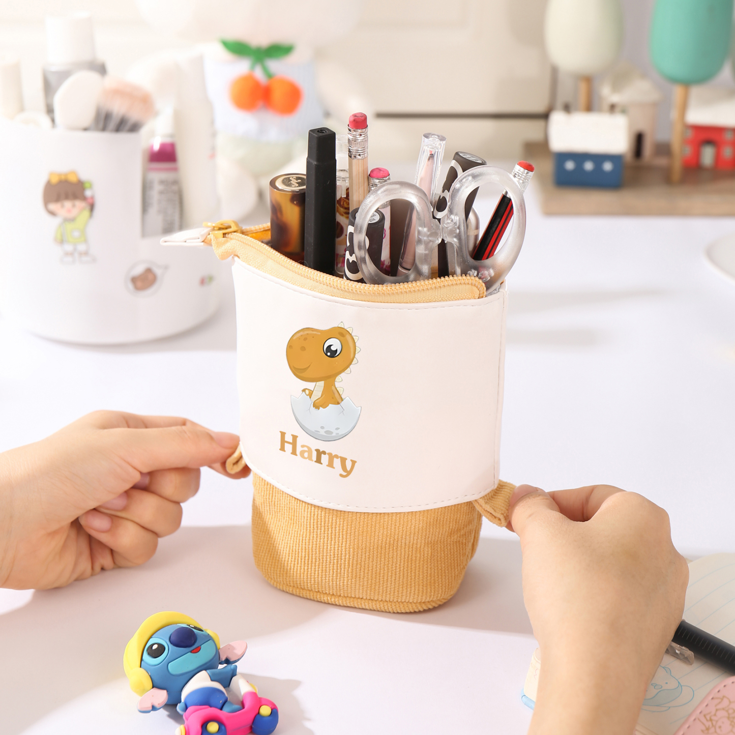 Personalized Pencil Case Custom Name And Dinosaur Pencil Case Back To School Gift For Boys Girls